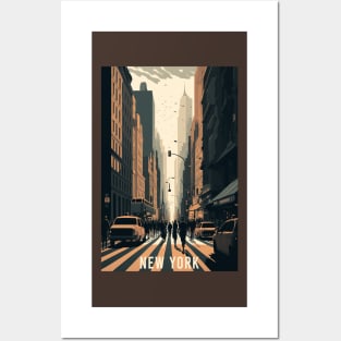 The Bustling Streets of New York Posters and Art